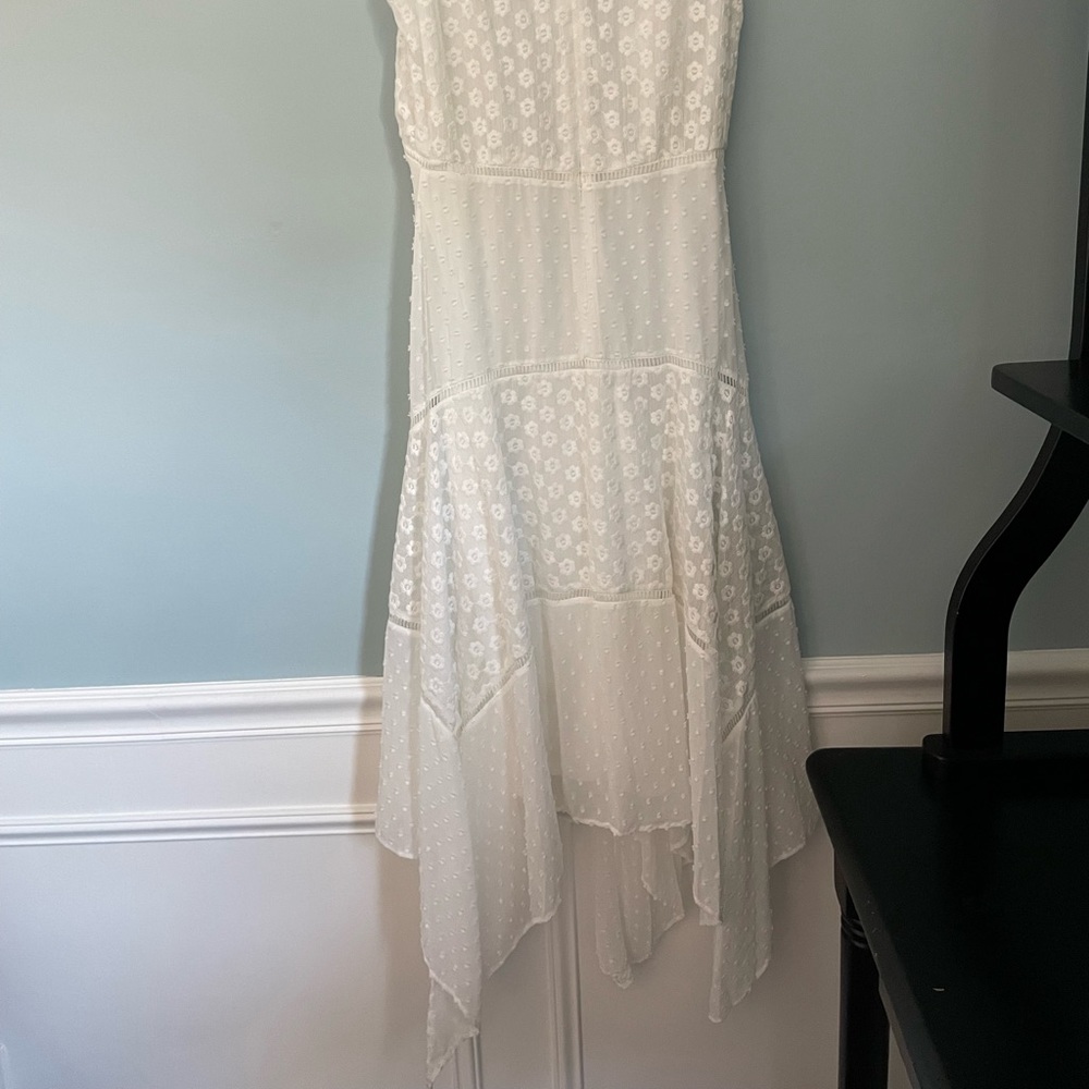 Boho Handkerchief Asymmetrical White Dress - Picture 3 of 4